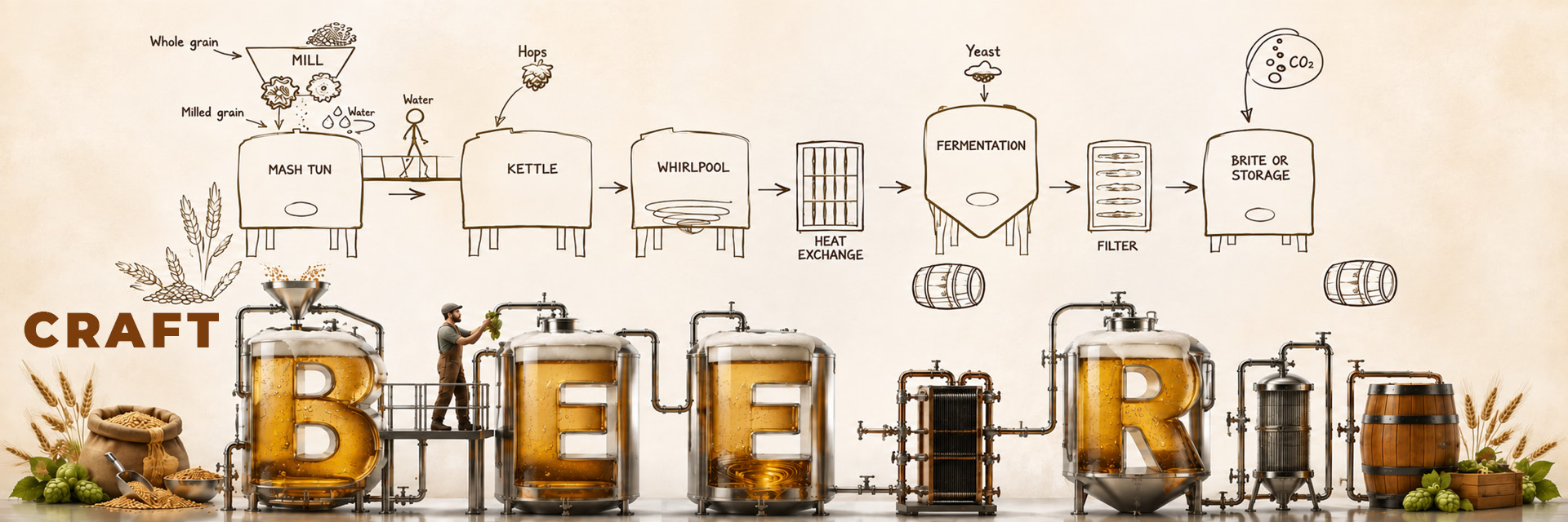 Craft Brewery Beer Making