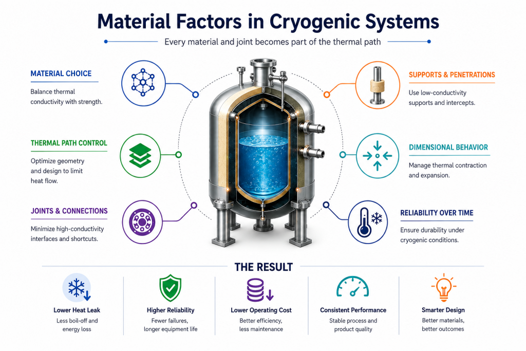 Material selection and Thermal performance